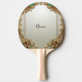 Elegant Gold Ornate Ping Pong Paddle Tafeltennisbatje
