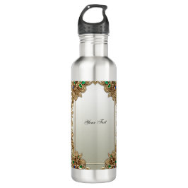 Elegant Gold Ornate Water Bottle Waterfles
