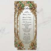 Elegant Gold Ornate Wedding Program Programma (Voorkant / Achterkant)