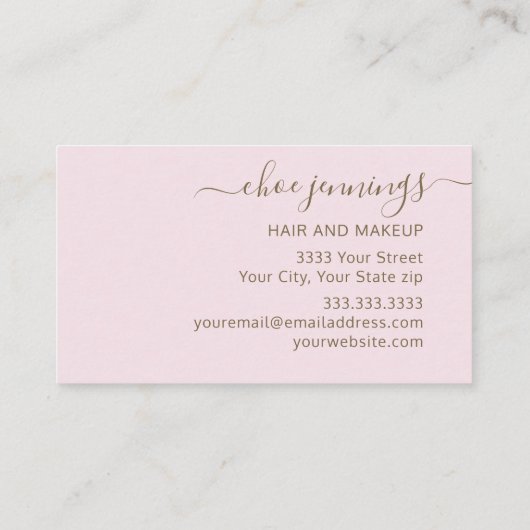 Elegant Gold Paarse Marble Script Abstract Visitekaartje (Achterkant)