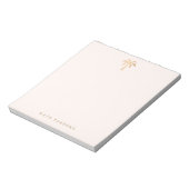 Elegant Gold Palm Tree Note Card Notitieblok (Gedraaid)
