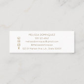 Elegant Gold Parties scintillant - Carte de nom de (Dos)