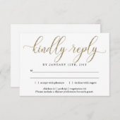 Elegant Gold Parties scintillant Invitation Carte  (Devant / Derrière)