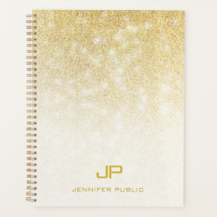 Elegant Gold Parties scintillant Modern Monogramme