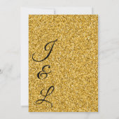 Elégant Gold Parties scintillant Party Faire-part  (Dos)