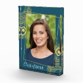 Elegant Gold Peacock Afstuderen Klasse Fotoblokken (Rechts)