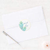 Elegant Gold Peacock Wedding Stickers (Envelop)