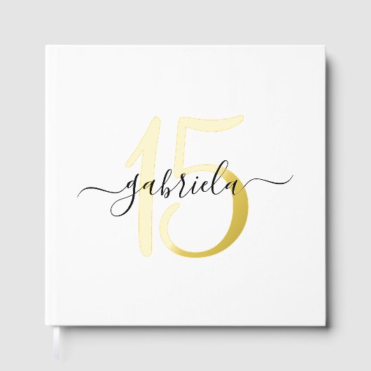 Elégant Gold personnalisé 15e anniversaire (Recto)