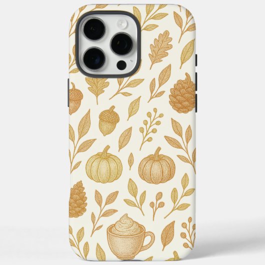Elegant Gold Phone Cover For Fall (Achterkant)