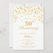 Elegant Gold Photo 50th Wedding Jubileum Kaart (Voorkant)