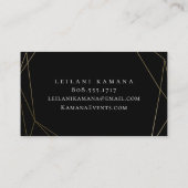 Elegant Gold Pineappel Visitekaartje (Achterkant)