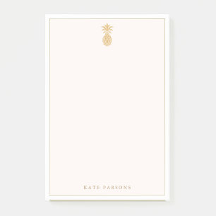 Elegant Gold Pineapple-laptop Post-it® Notes