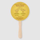 Elegant Gold Pink Paisley Indian Wedding Program H Handwaaier (Achterkant)