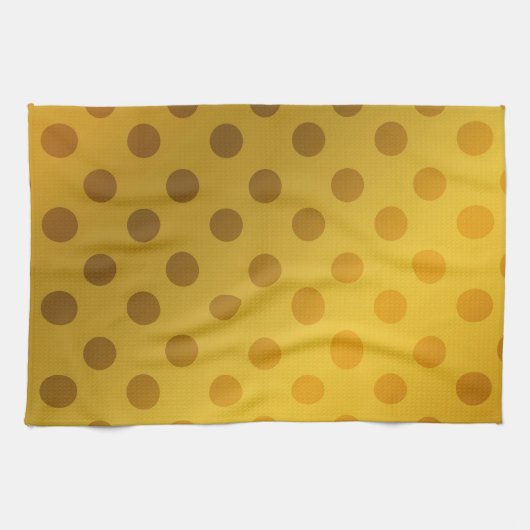 Elegant Gold Polka Dot Design Table en Theedoek (Horizontaal)