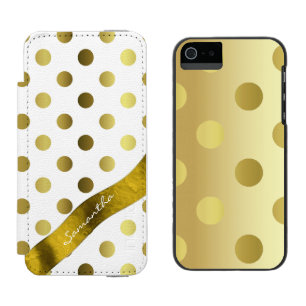 Elegant Gold Polka Dot iPhone 5S-draagtas
