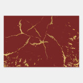 Elegant Gold Printed Splashes and Streaks Pattern Inpakpapier Vel (Voorkant 2)