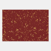 Elegant Gold Printed Splashes and Streaks Pattern Inpakpapier Vel (Voorkant)