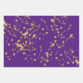 Elegant Gold Printed Splashes and Streaks Pattern Inpakpapier Vel (Voorkant 3)