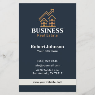 Elegant Gold Property Logo Vastgoed Flyer