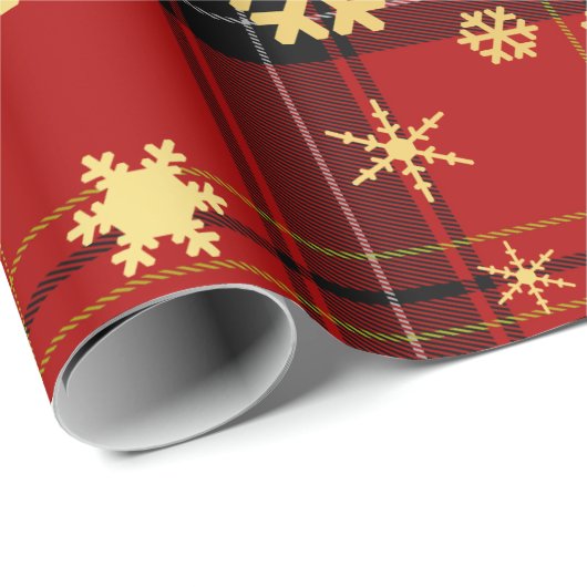 Elegant Gold & Pset-kerstsnowflake Patroon Cadeaupapier (Rol Hoek)