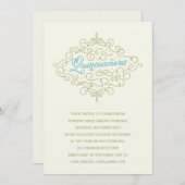 Elegant Gold Quinceanera Kaart (Voorkant / Achterkant)