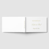 Elégant Gold Real Foil Livre d'invité Mariage blan (Complet)