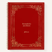 Elegant Gold Red Classic Notitieboek (Voorkant)