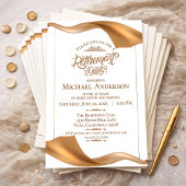 Elegant Gold Retirement Party Invitation