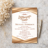 Elegant Gold Retirement Party  Kaart