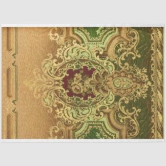 Elegant  Gold Rococo Floral Tissuepapier