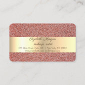 Elegant, Gold, rode marmer, Confetti Loyalty Kaart (Achterkant)