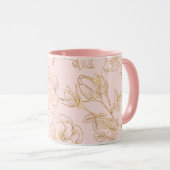 Elegant Gold Roos Mok (Voorkant rechts)