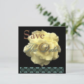 Elegant GOLD Roos Wedding Save Date Save The Date (Staand voorkant)