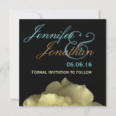 Elegant GOLD Roos Wedding Save Date Save The Date (Achterkant)