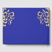 Elegant Gold & Royal Blue Mariage Livre d'hôtes (Verso)