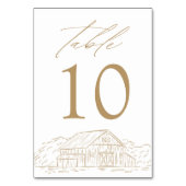 Elegant Gold Rustic Barn Wedding Kaart (Voorkant)