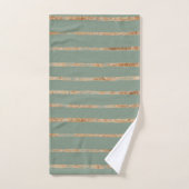 Elegant Gold Sage Green Bad Handdoek (Handdoek)