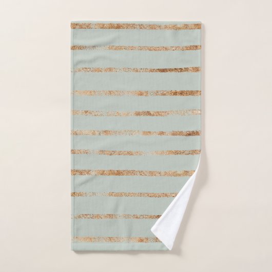 Elegant Gold Sage Green Bath Towel Set Bad Handdoek (Handdoek)