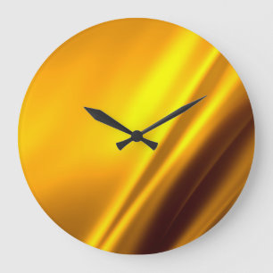 Elegant Gold Satin Faux textuur Grote Klok