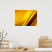 Elegant Gold Satin Faux textuur Poster (Keuken)