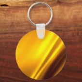 Elegant Gold Satin Faux textuur Sleutelhanger (Voorkant)