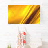 Elegant Gold Satin Faux textuur Spandoek (Insitu)