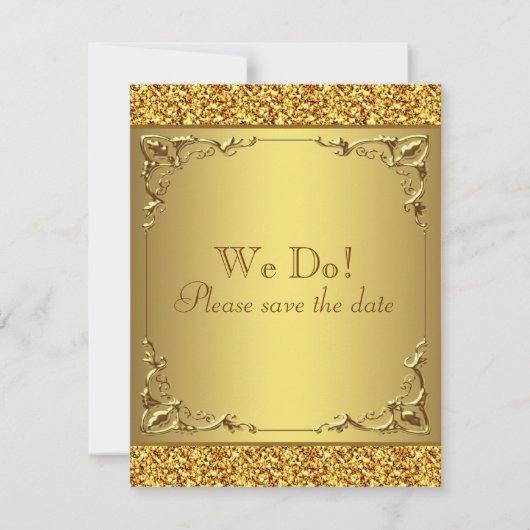 Elegant Gold Save the Date (Voorkant)