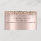 Elegant Gold Scissors Roos Gold Glitter Visitekaartje (Achterkant)