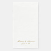 Elegant Gold script, aangepaste namen date chic br Servet (Voorkant)