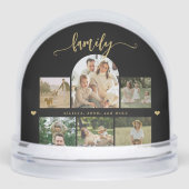 Elegant gold script custom family photo collage  (Avant)