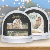 Elegant gold script custom family photo collage  sneeuwbol