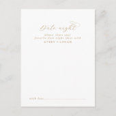 Elegant Gold Script Date Night Idea Carte Conseil (Devant)