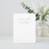 Elegant Gold Script Date Night Idea Carte Conseil (Debout devant)