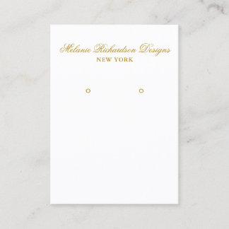 Elegant Gold Script Earning Display Card-kaart Visitekaartje